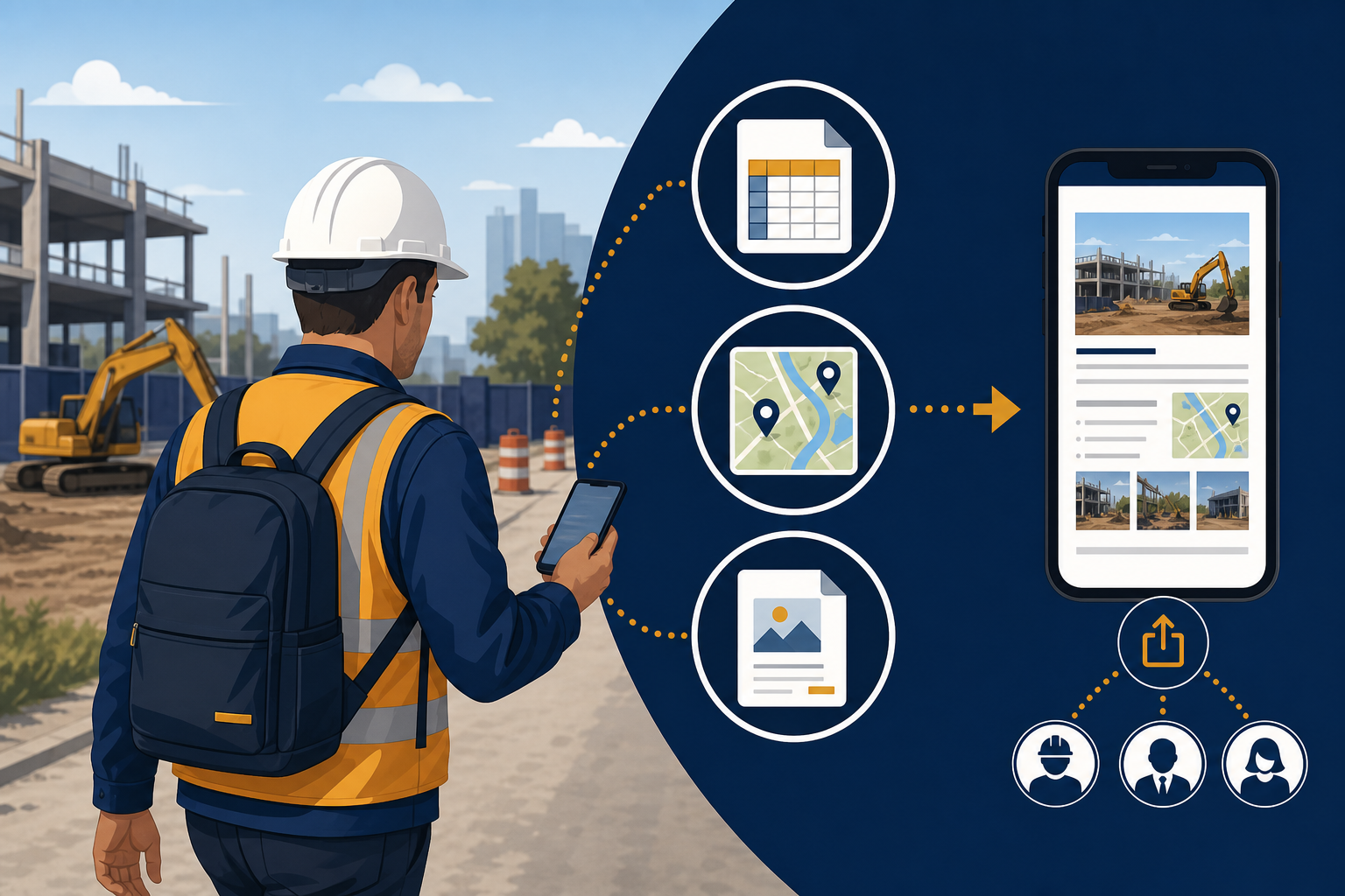 Exporting FieldWitness PDF reports and GPS map files from the field
